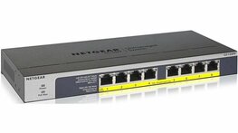 NETGEAR GS108PP | Unmanaged | Gigabit Ethernet (10/100/1000 Mbps) | Power over Ethernet (PoE)
