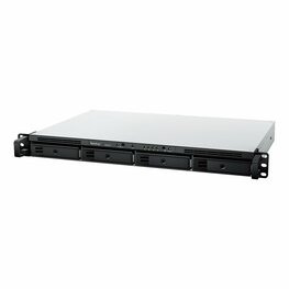 Synology RackStation RS422+ NAS | 4 Drive Bays | AMD Ryzen R1600 | 2x Gigabit Ethernet | 1U Rackmount | Zwart