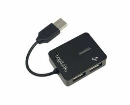 LogiLink | USB 2.0 4-Port Hub | 480 Mbit/s | Zwart
