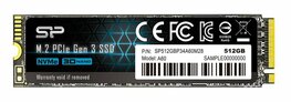 Silicon Power A60 | 512GB NVMe SSD | M.2 | Gen3 | 2.200MB/s Lezen | 1.600MB/s Schrijven