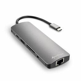 Sharkoon USB 3.0 Type-C Combo Adapter | HDMI + RJ-45 + USB 3.2 Gen 1 (3.1 Gen 1) | Interfacekaart / Adapter