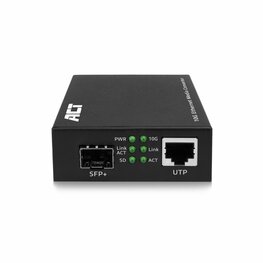 ACT AC4455 | 10G Media Converter | 10000 Mbit/s | Multimode/Single-mode | Zwart