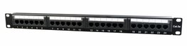 Gembird Patchpanel | 24-poorts Cat5e | Inclusief kabelorganizer | 19" Rackmount | Zwart