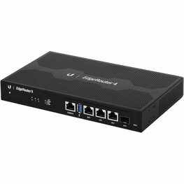 Ubiquiti EdgeRouter 4 | Bedrade Gigabit WAN Router | 3× GbE + 1× SFP | 4 Core 1 GHz | 1 GB RAM | Fanless