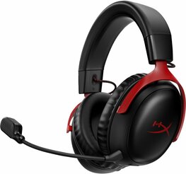 HyperX Cloud III | Draadloze Over-ear Gaming Headset | USB-A & USB-C Receiver | Zwart/Rood