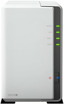 Synology DiskStation DS220J NAS 4TB | 2 Drive Bays | Inclusief 2 x 2TB HDD | 1x Gigabit Ethernet | Wit