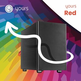 YOURS RED | Intel Core i5-14400 | 32GB | 1TB | HDMI | W11 Professional | Small Form Factor Behuzing