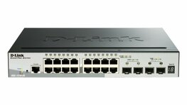 D-Link DGS-1510-20 | Managed L3 Switch | 20 Poorten | Gigabit Ethernet (10/100/1000 Mbps) | Zwart