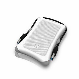 Silicon Power Armor A30 | 2TB Rugged Portable Hard Drive | Schokbestendig (MIL-STD-810G) | USB 3.2 Gen 1 (USB 3.0) | Wit/Grijs