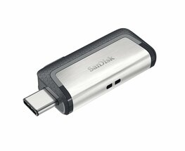 SanDisk Ultra Dual Drive USB Type-C USB flash drive 128 GB USB Type-A / USB Type-C 3.2 Gen 1 (3.1 Gen 1) Zwart, Zilver