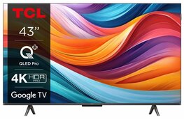 TCL T7B 43T7B | 43" Ultra HD 4K QLED Smart TV | Dolby Vision | Google TV | HDMI 2.1 | 60Hz
