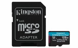 Kingston Technology microSDXC 128GB | Canvas Go! Plus Gen4 | 200MB/s | A2 | U3 | V30 | + Adapter