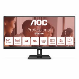 AOC U34E2M 34" | UWQHD 3440x1440 | VA | 100Hz | 4ms | Ultrawide Monitor