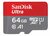 SanDisk Ultra | MicroSDXC | 64GB | Class 10 | UHS-I U1 | A1 | Tot 140MB/s | Inclusief SD-adapter