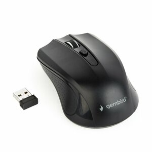 Gembird MUSW-4B-04 | Draadloze Muis | Links- en Rechtshandig | RF | 1600 DPI | Zwart