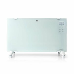 Nedis WIFIHTPL20FWT | Slimme Wi-Fi convectorkachel | 2000 W | Glazen frontpaneel | IP24 | Wit