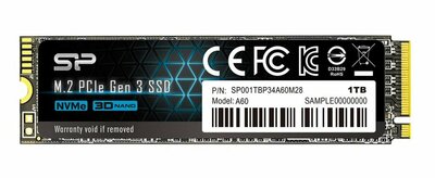 Silicon Power A60 | 1TB NVMe SSD | M.2 | Gen3 | 2.200MB/s