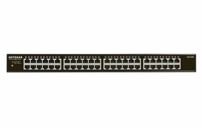 NETGEAR GS348 Unmanaged Gigabit Ethernet (10/100/1000) 1U Zwart