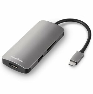 Sharkoon DUB-CMPA | Multiport Adapter | USB-C 3.2 Gen 1 | Grijs