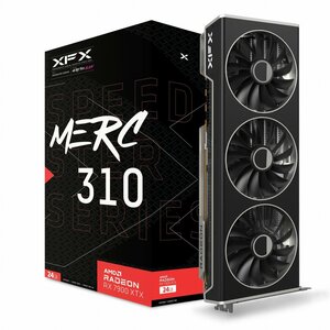 XFX Speedster MERC 310 RX 7900 XTX Black Edition | 24GB GDDR6 VRAM | 4K Gaming | Videokaart | GPU | AMD