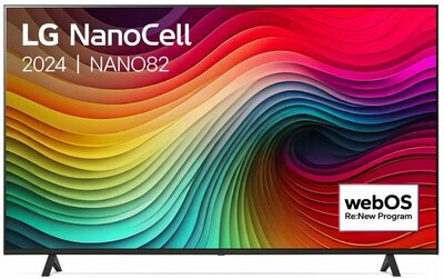 LG NanoCell 50NANO82T6B | 50'' 4K Ultra HD Smart TV | NanoCell met α5 AI Processor Gen7 | HDR10 Pro | webOS 24 | 60Hz | Wifi