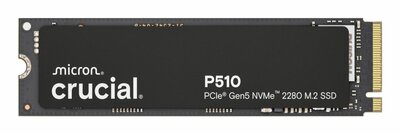 Crucial P510 | 2TB NVMe SSD | M.2 | Gen5 | 11.700MB/s Lezen | 9.500MB/s Schrijven