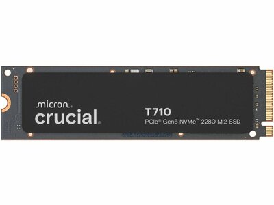 Crucial T710 | 2 TB NVMe SSD | M.2 | Gen5 | 14.500 MB/s Lezen | 12.700 MB/s Schrijven