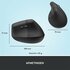 Logitech Lift | Ergonomische Draadloze Muis | Rechtshandig | RF + Bluetooth | 4000 DPI | Grafiet_