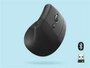 Logitech Lift | Ergonomische Draadloze Muis | Rechtshandig | RF + Bluetooth | 4000 DPI | Grafiet_