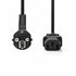 Nedis CEGP10000BK50 | 5 m Stroomkabel | Type F (CEE 7/7) Male naar IEC C13 | Zwart | 10A / 250V | PVC_