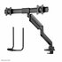 Neomounts Newstar DS75-450BL2 | In Hoogte Verstelbare Monitor-bureaubeugel | Tot 32" | Max 8kg | VESA 100x100 | 2 Monitoren_