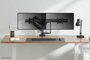Neomounts Newstar DS75-450BL2 | In Hoogte Verstelbare Monitor-bureaubeugel | Tot 32" | Max 8kg | VESA 100x100 | 2 Monitoren_